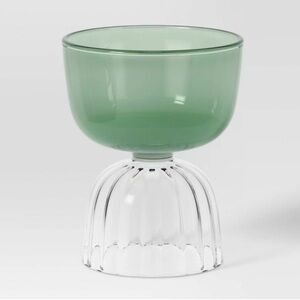 6!!!! THRESHOLD NWT Cocktail Glass Green -9.47oz